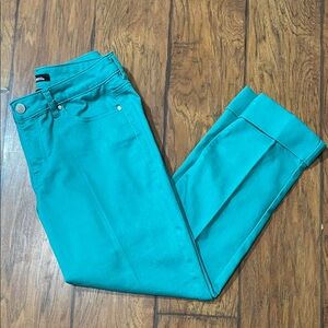d. jeans Women's Cropped Teal Jeans